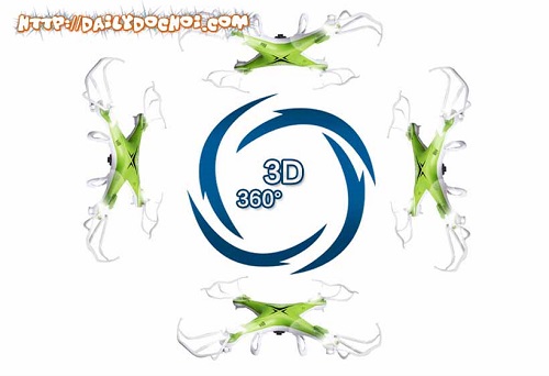 Chức năng lộn 3D: Nó có thể hoàn thành việc nhào lộn bay trong bốn hướng.