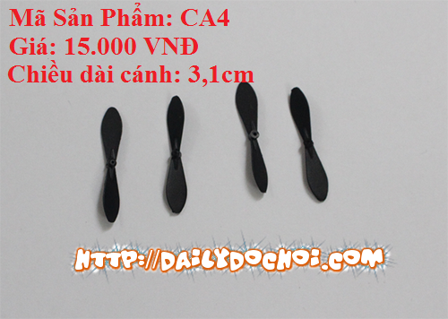 CA4 - Cánh đuôi cỡ bé dài 3,1cm, lỗ cắm 0,9mm - Giá: 15.000 VNĐ/Cái